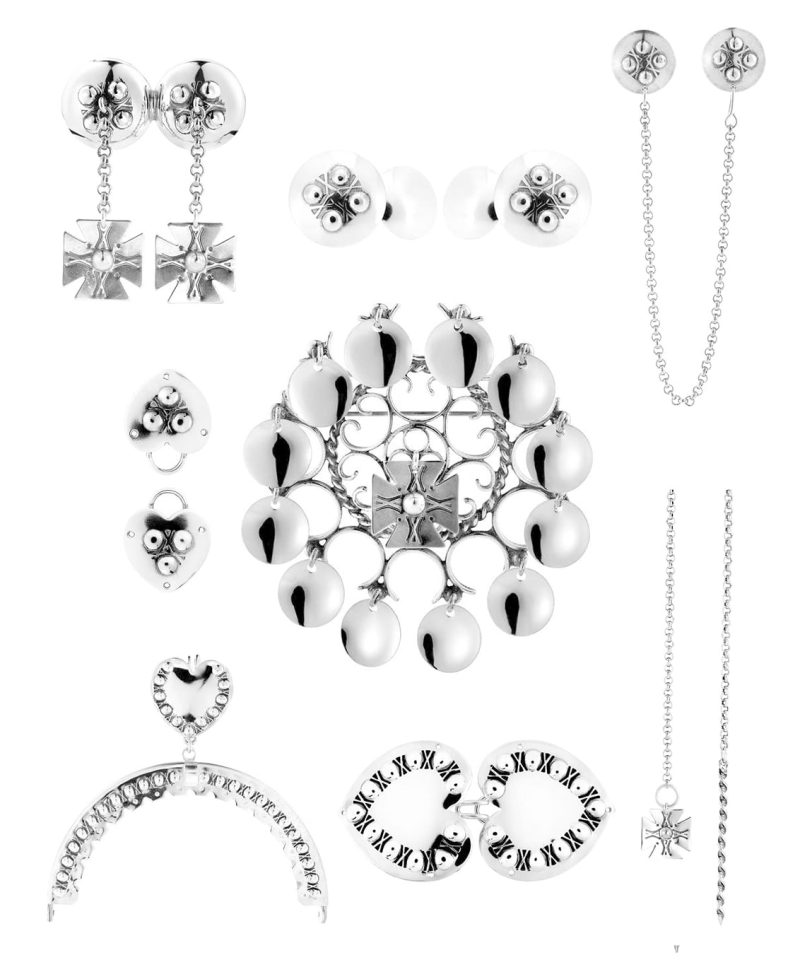 Berner Oksidert - Rogaland Komplett sett m/veskelås i sølv