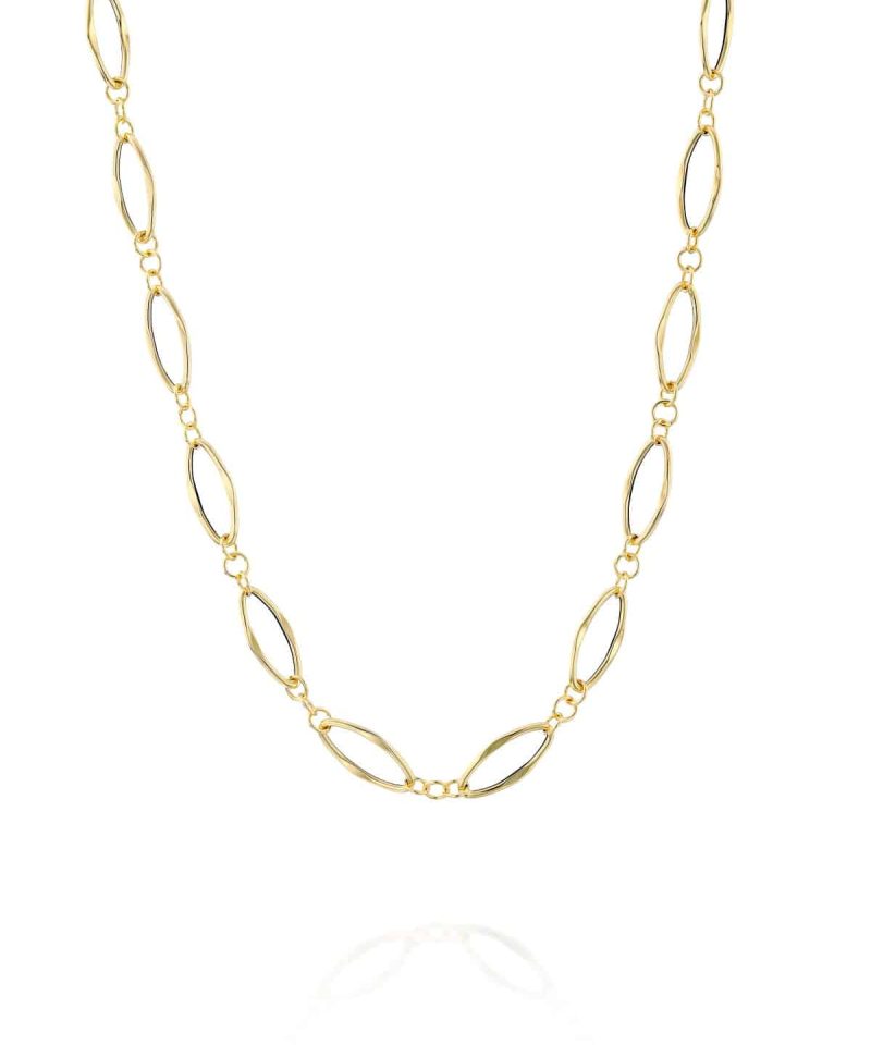 Gullkjede med ovale ledd