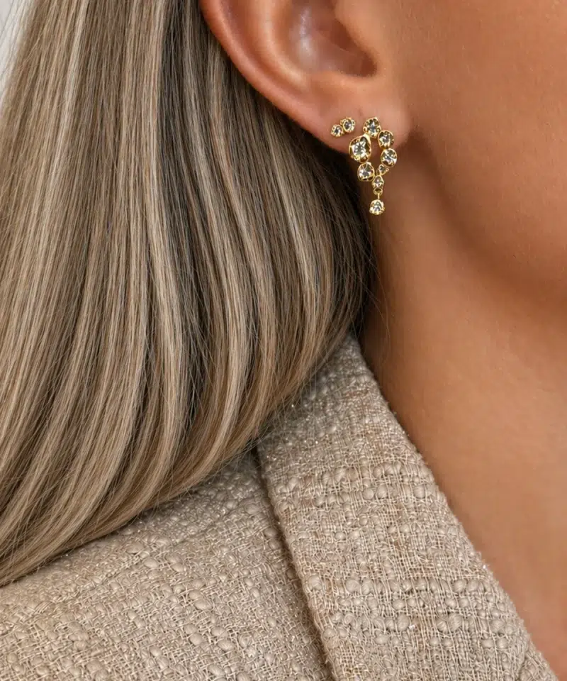 Alternative view of Calima Earrings Gold plated