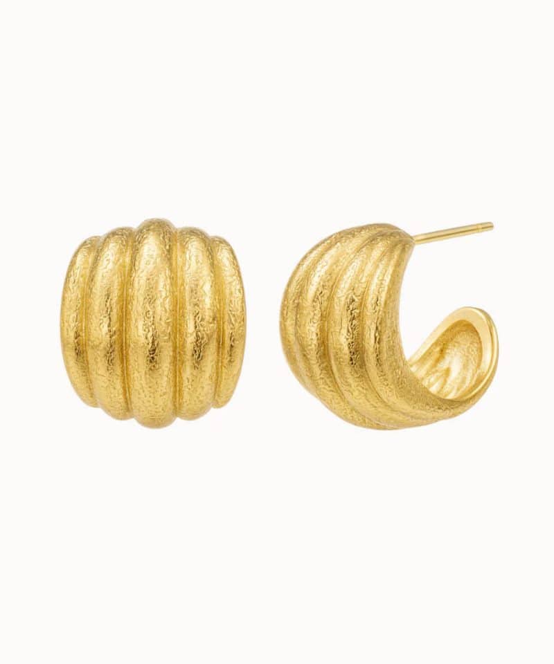 Coil Earrings Gold Plated Steel
