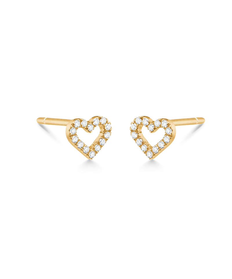 Symbols Open Heart Diamond Earrings S