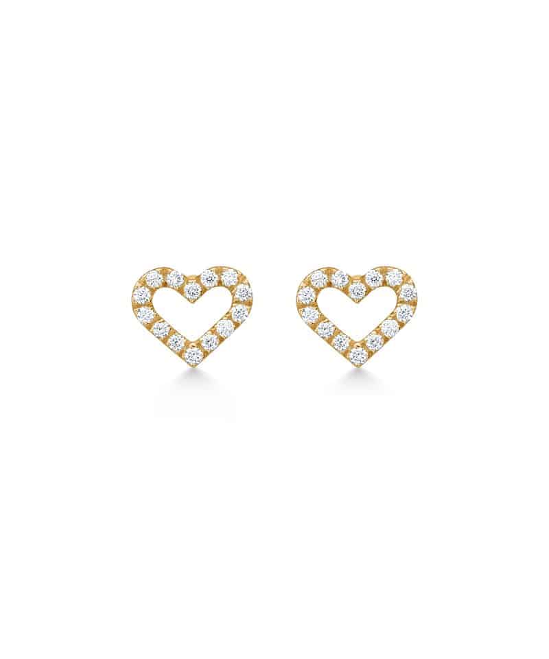 Alternative view of Symbols Open Heart Diamond Earrings S