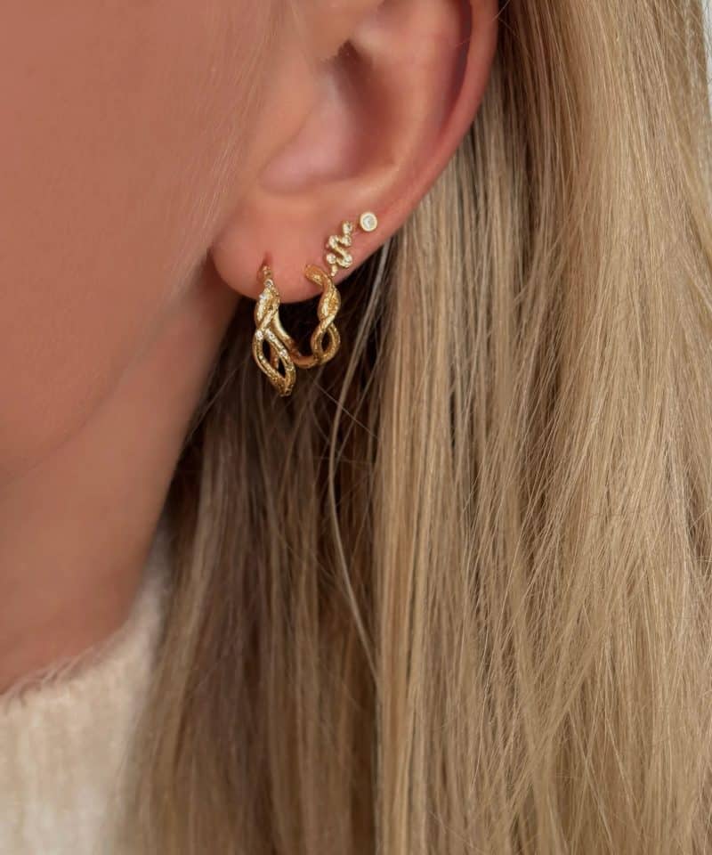 Alternative view of Fang Earrings - Gold Plated
