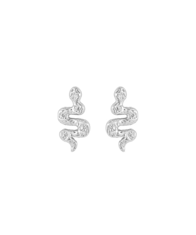 Python Petite Studs - Silver