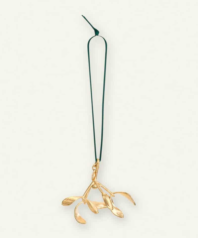 Alternative view of Misteltein, 18 karat forgylt