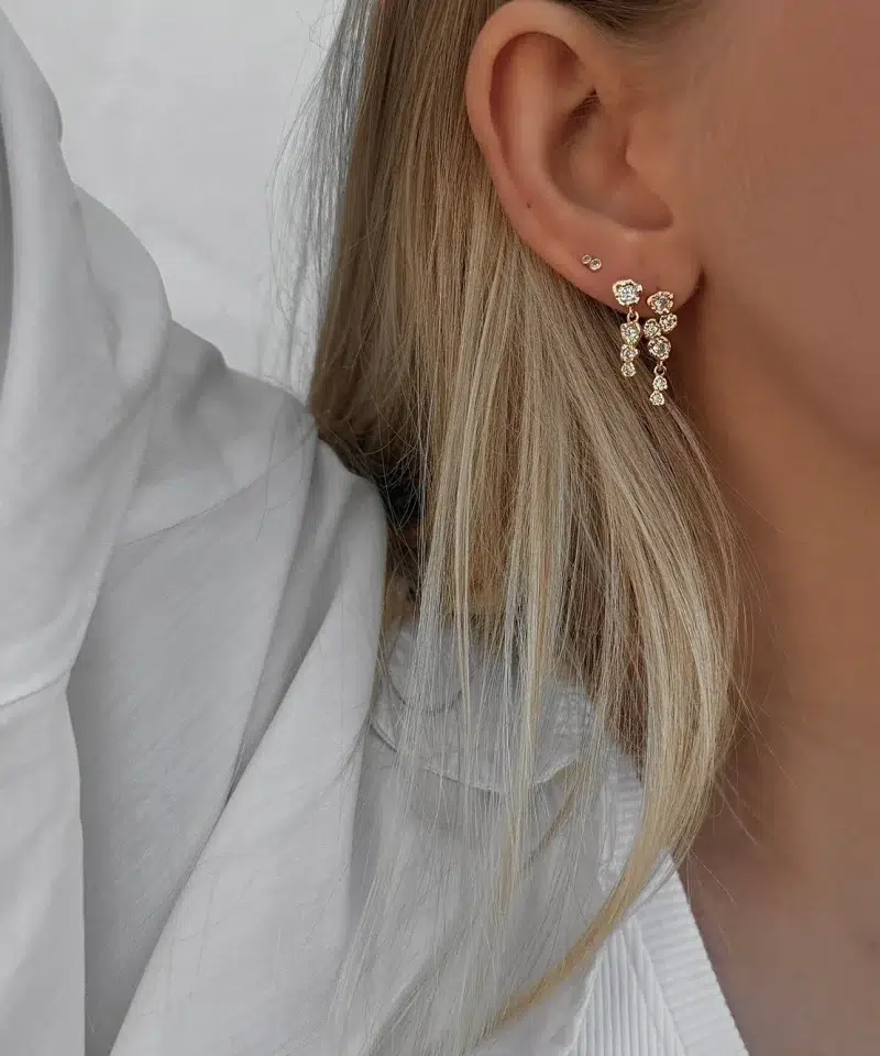Alternative view of Cressida Earrings Gold plated