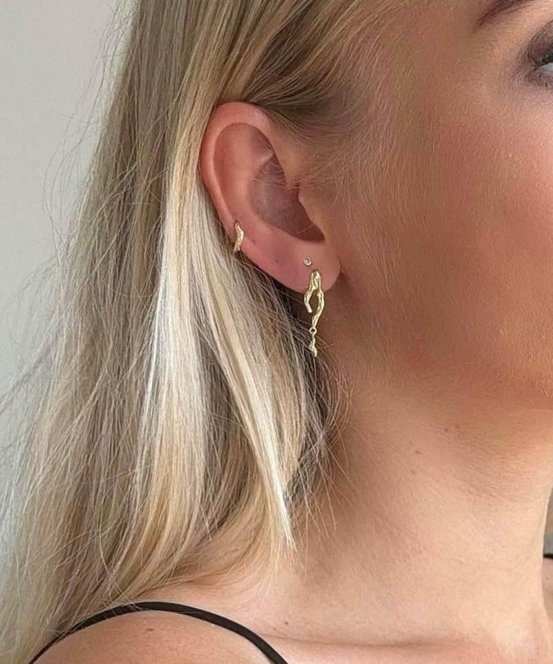 Alternative view of Syrena Earrings Gold plated