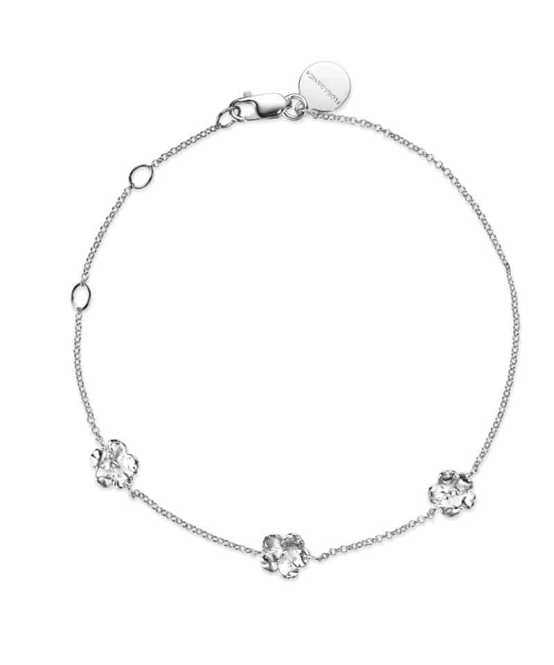 Forglemmigej armbånd rhodinert