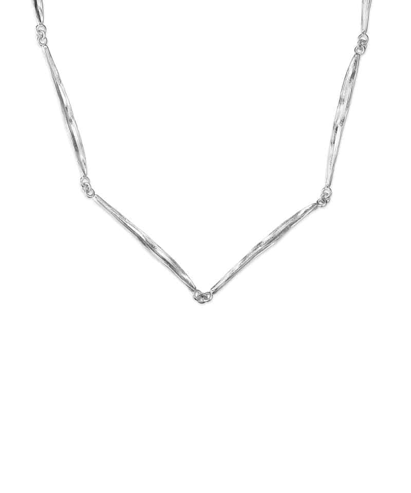 Græs halskjede rhodinert