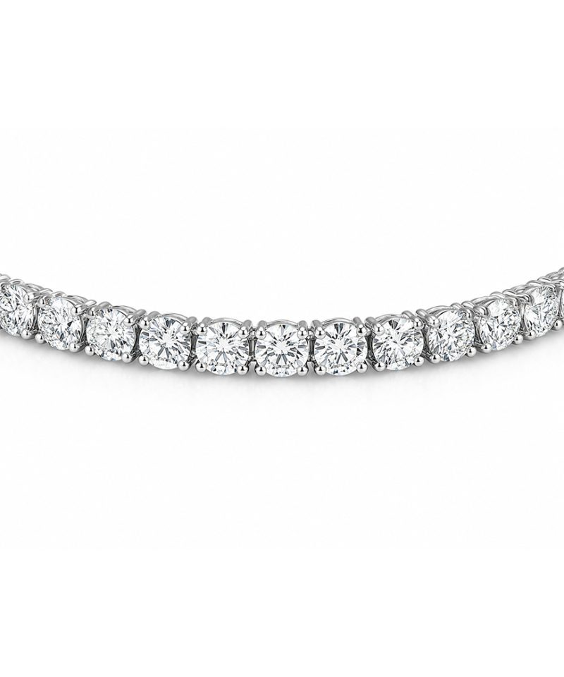 Alternative view of Tenniskjede i 18 kt hvitt gull med diamanter 6.65ct Tw Si