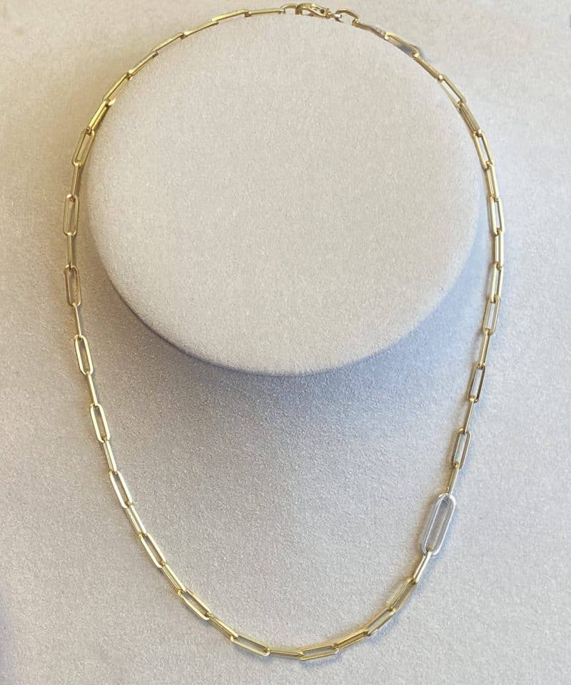 Gullkjede med ovale ledd