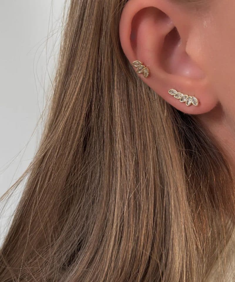 Alternative view of Hepa Petite Studs Gold Plated