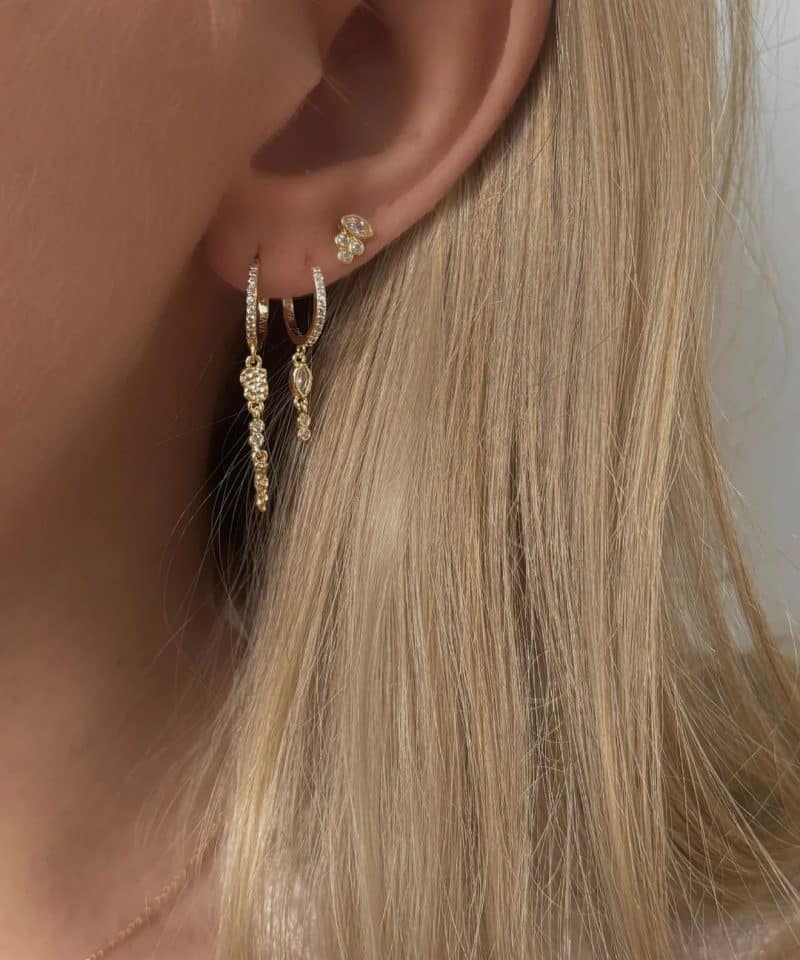 Alternative view of Hather Earrings - Gold Plated