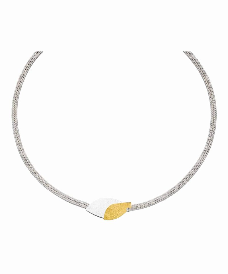 Alternative view of Collie i sølv og gult gull med diamant