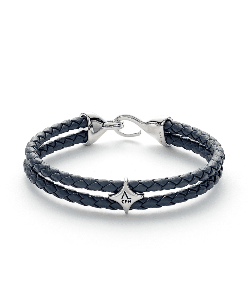 Armbånd - Grey Bolo Leather with Hook Clasp