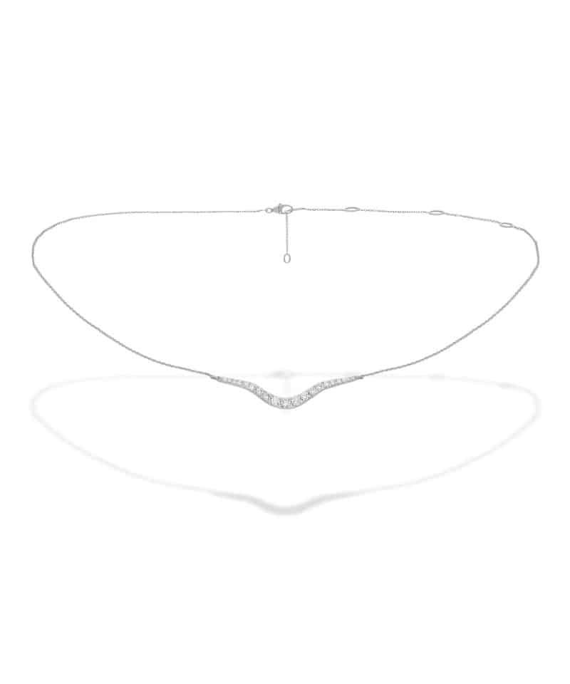 Petite Radiant Chain Necklace YG 18K 0,44ct