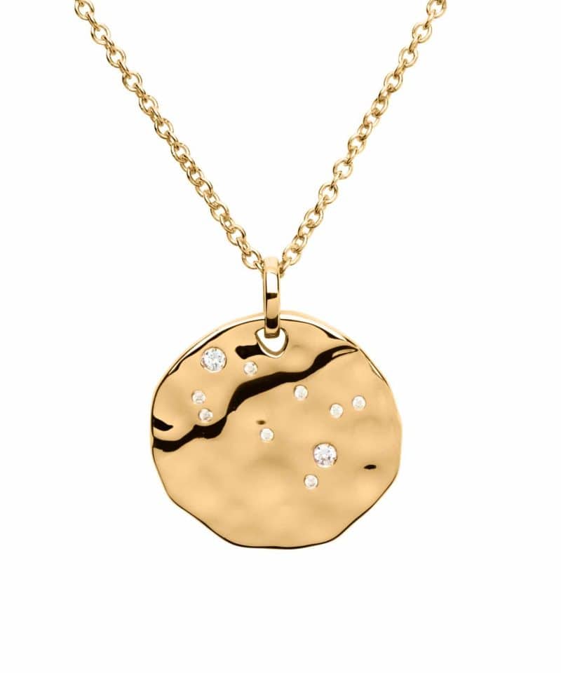 Stjernetegn forgylt med zirconia - Tvilling