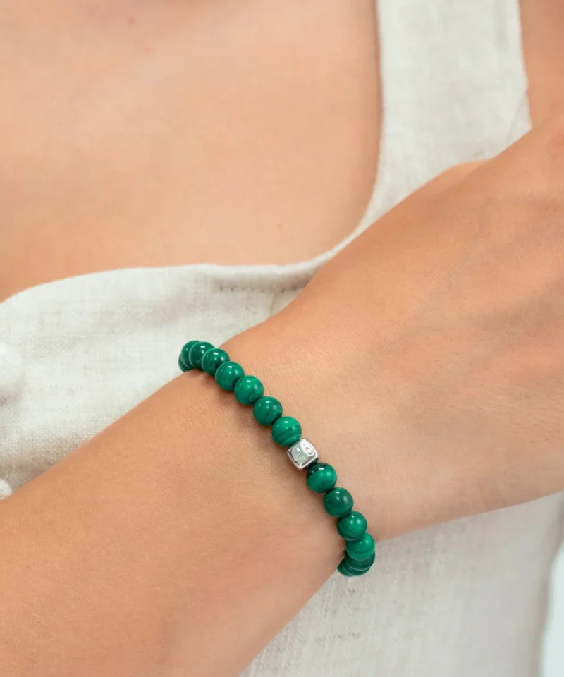 Alternative view of Malachite 6mm armbånd C00510M-18CM