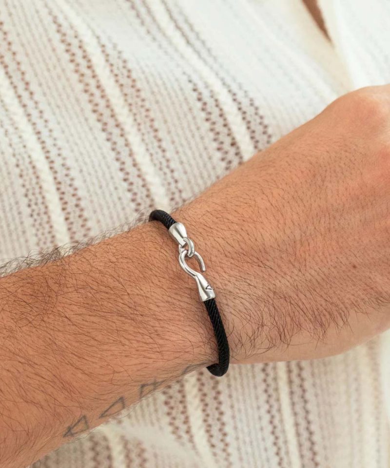Alternative view of Maritime Black armbånd L00090L-19,5CM