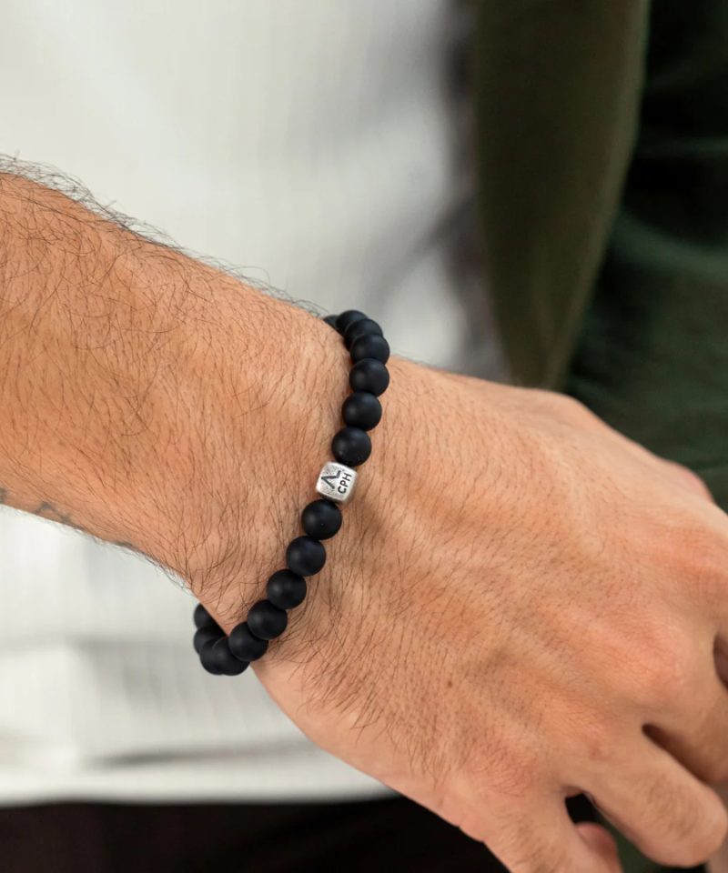 Alternative view of Onyx Matte Armbånd 8mm L-19,5CM