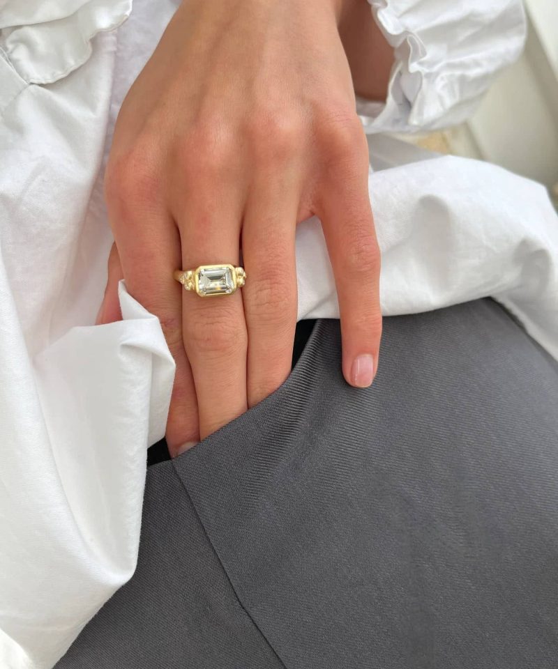 Alternative view of Orbit Octagon Ring