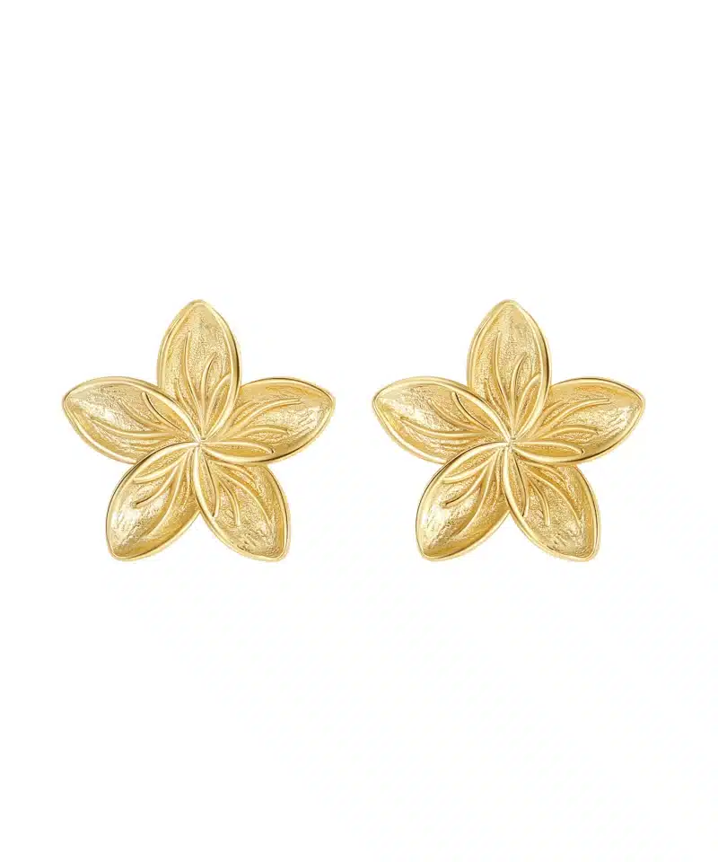 Poppy Earrings Gold plated