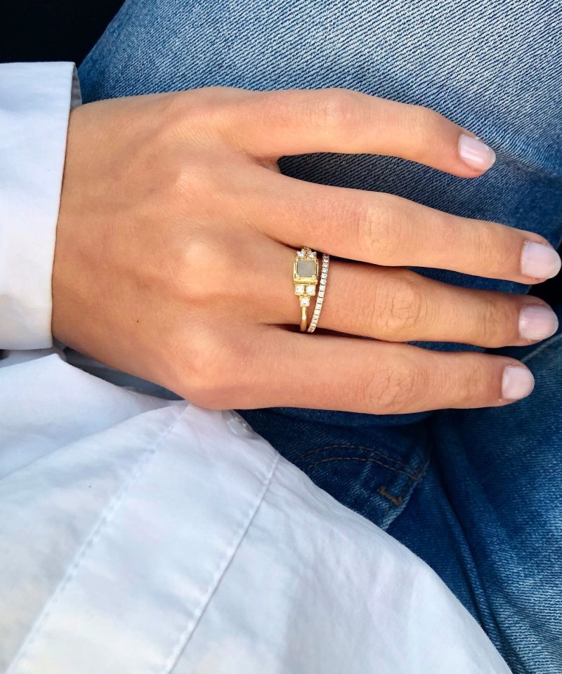 Alternative view of Raw Diamond Ring