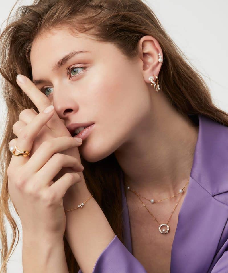 Alternative view of Adria Tre - Armbånd 18kt forgylt