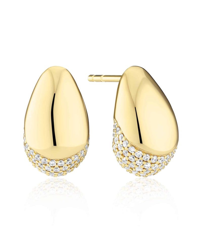 Goccia - Ørepynt i forgylt sølv