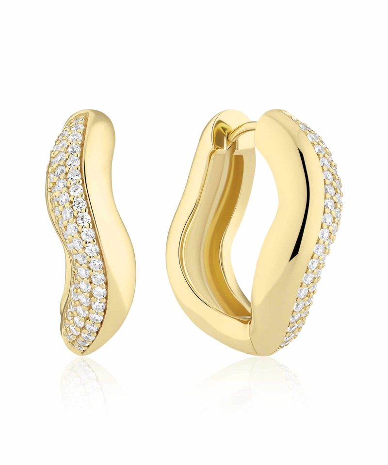 Glorenza Grande - Øreringer i forgylt sølv