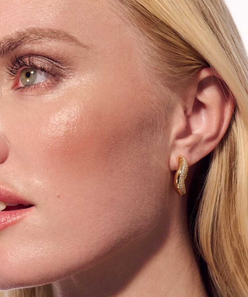 Alternative view of Glorenza Grande - Øreringer i forgylt sølv