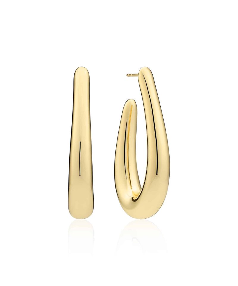 Goccia Medio - Øreringer i forgylt sølv