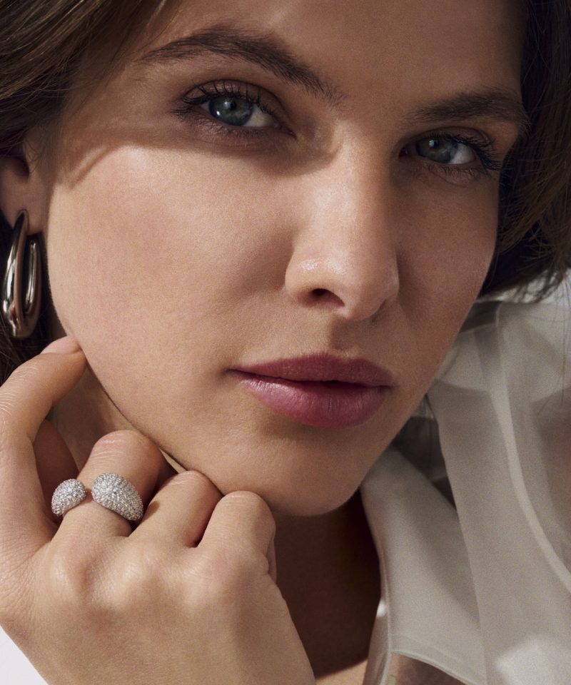 Alternative view of Goccia Medio - Øreringer i forgylt sølv