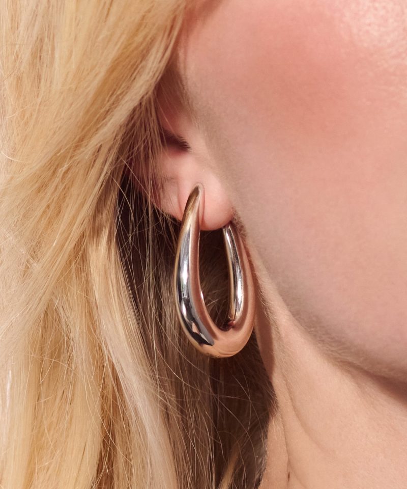 Alternative view of Goccia Medio - Øreringer i sølv