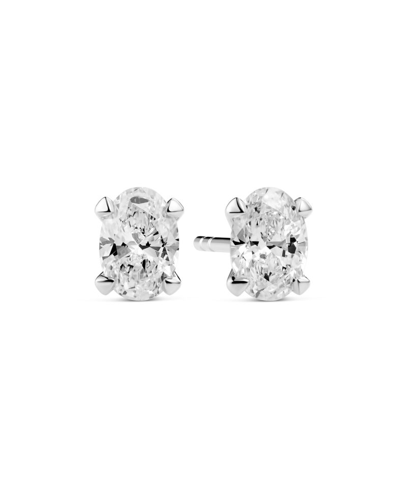 Sif Jakobs Jewellery Earrings Grace Ovale Solitaire - 14k yellow gold or white gold 0.60-1.0 ct TW G-H VS lab-grown diamonds