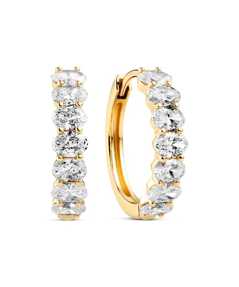 Sif Jakobs Jewellery Earrings Grace Ovale Altro - 14k yellow gold or white gold 1.26 ct TW G-H VS lab-grown diamonds