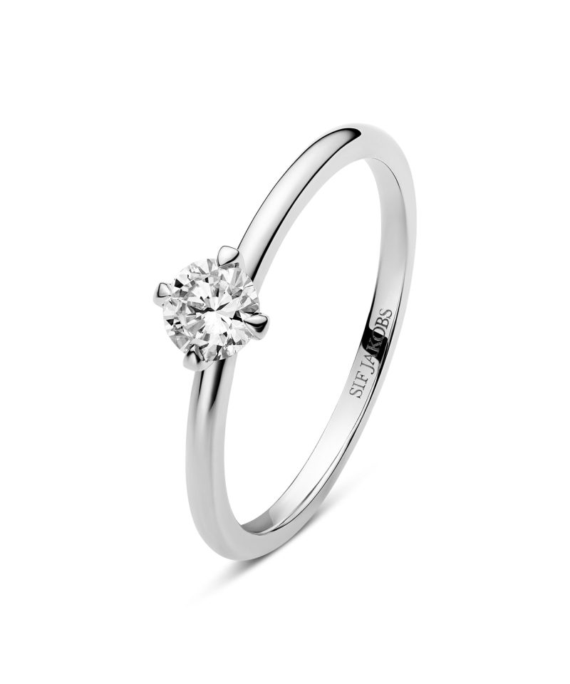 Sif Jakobs Jewellery Ring Venice Solitaire - 14k yellow gold or white gold 0.30-3.0 ct TW G-H VS lab-grown diamond