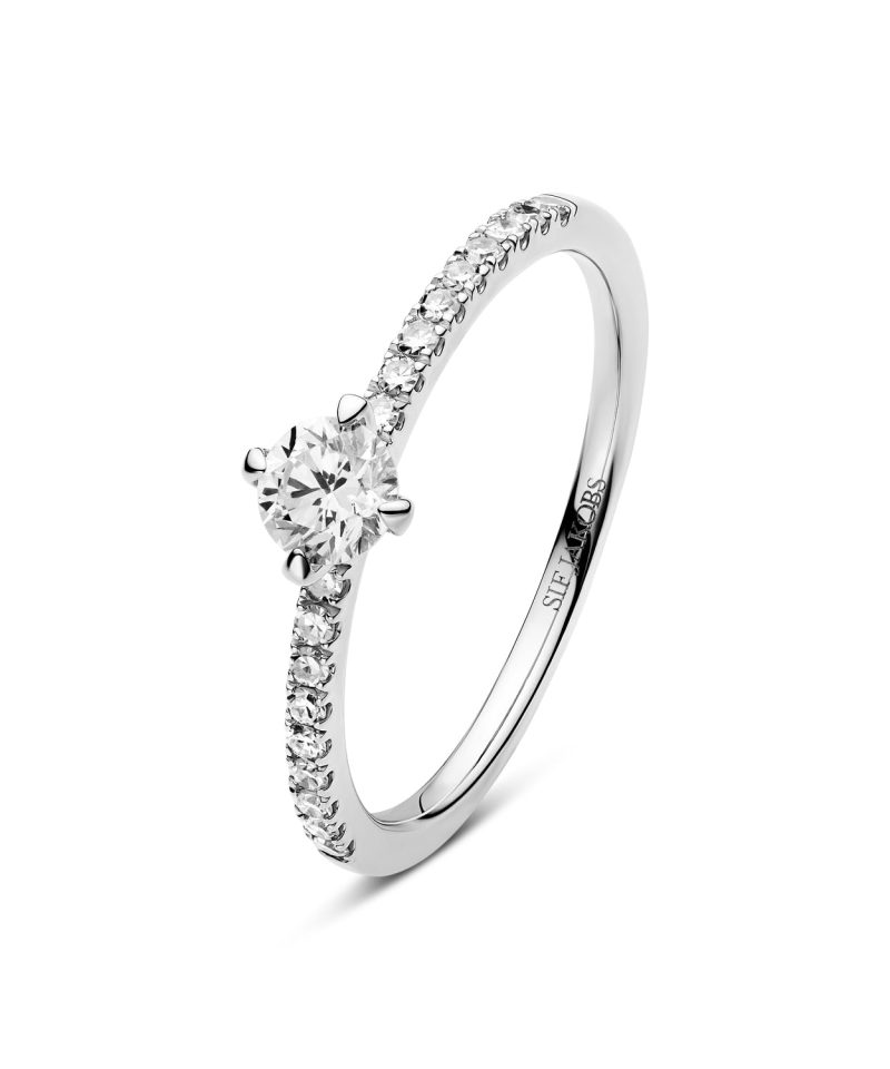 Sif Jakobs Jewellery Ring Venice Solitaire - 14k yellow gold or white gold 0.44-3.4 ct TW G-H VS lab-grown diamond
