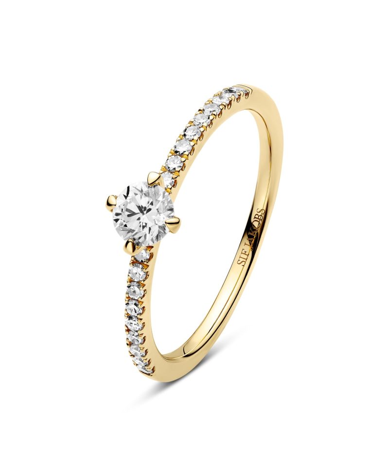 Sif Jakobs Jewellery Ring Venice Solitaire - 14k yellow gold or white gold 0.44-3.4 ct TW G-H VS lab-grown diamond