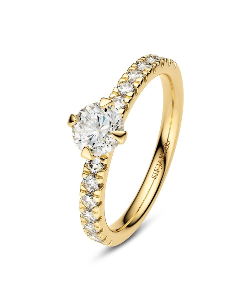 Sif Jakobs Jewellery Ring Venice Solitaire - 14k yellow gold or white gold 0.50-3.00 ct TW G-H VS lab-grown diamonds