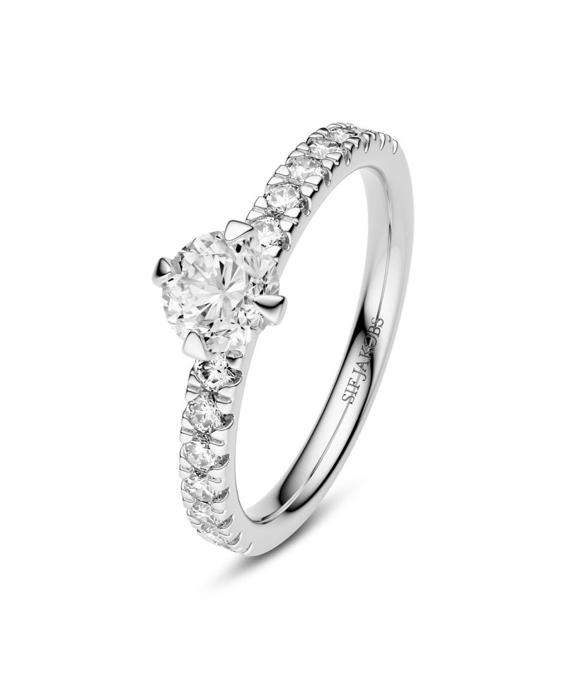 Sif Jakobs Jewellery Ring Venice Solitaire - 14k yellow gold or white gold 0.50-3.00 ct TW G-H VS lab-grown diamonds