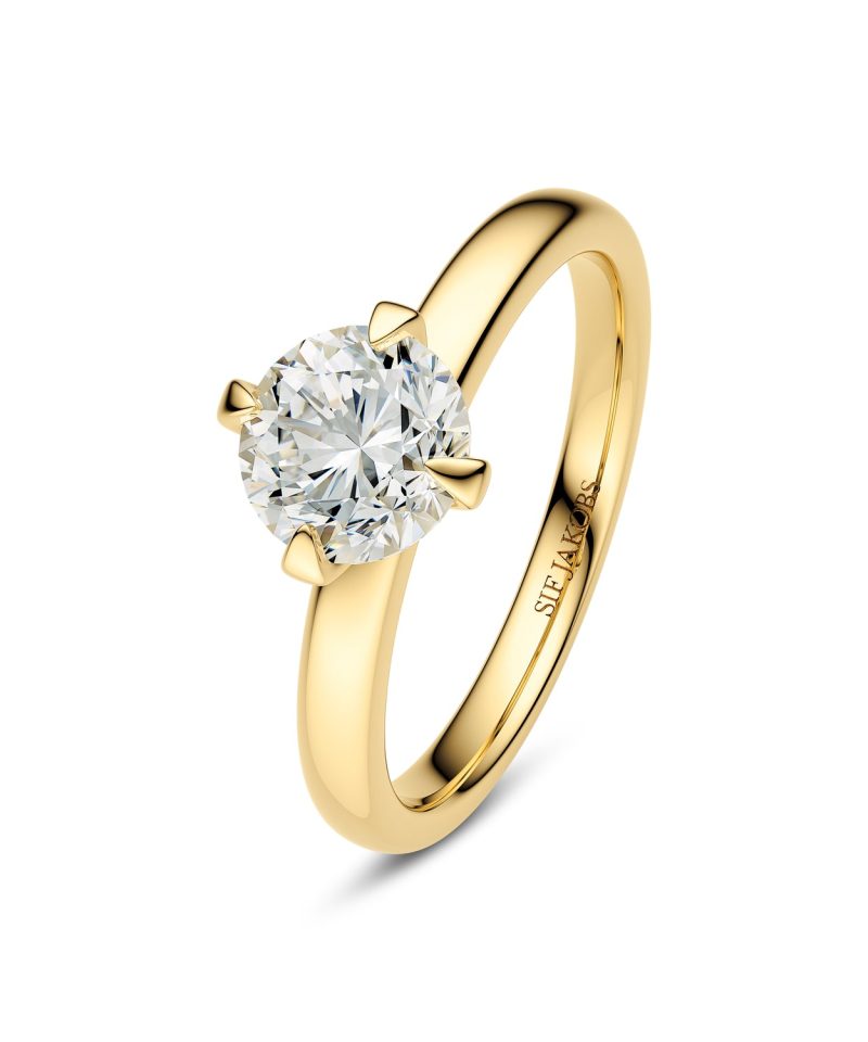 Sif Jakobs Jewellery Ring Venice Solitaire - 14k yellow gold or white gold 0.50-3.00 ct TW G-H VS lab-grown diamonds