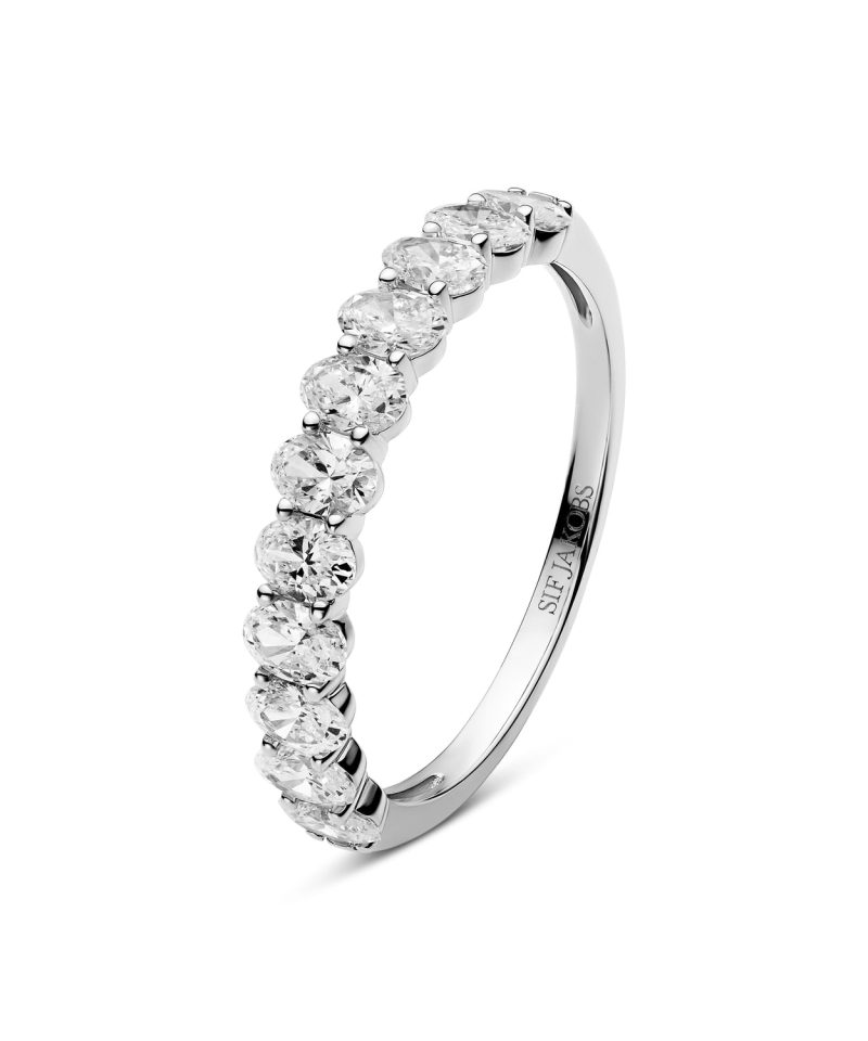 Sif Jakobs Jewellery Ring Grace Ovale Altro - 14k yellow gold or white gold 0.99 ct TW G-H VS lab-grown diamonds