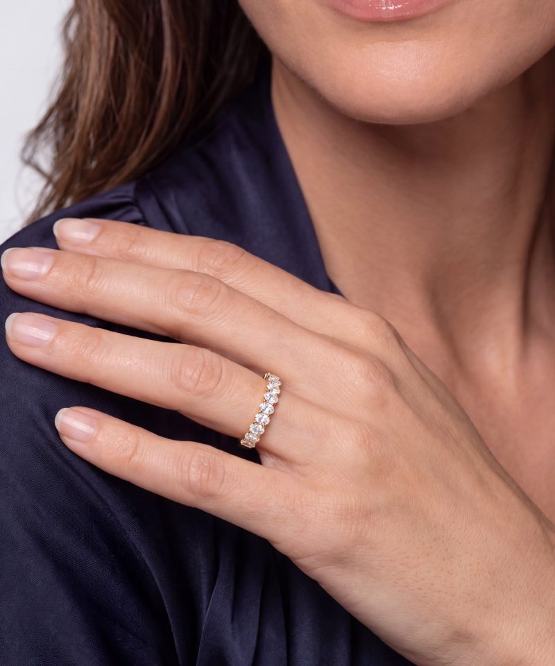 Alternative view of Sif Jakobs Jewellery Ring Grace Ovale Altro - 14k yellow gold or white gold 0.99 ct TW G-H VS lab-grown diamonds