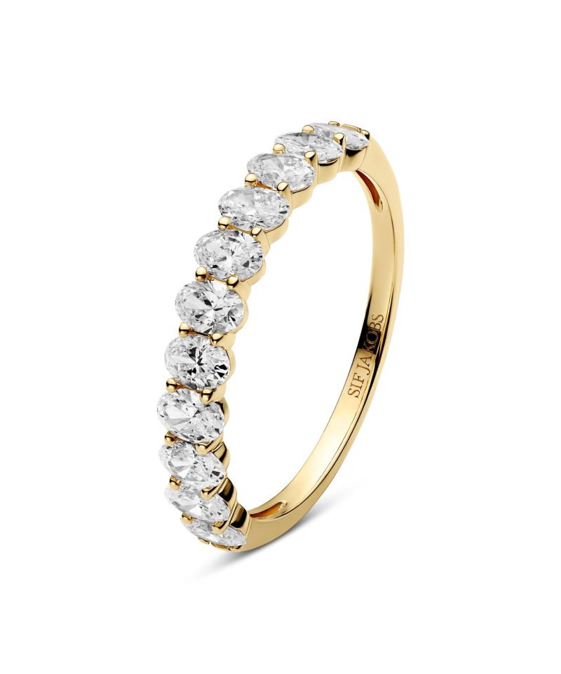 Sif Jakobs Jewellery Ring Grace Ovale Altro - 14k yellow gold or white gold 0.99 ct TW G-H VS lab-grown diamonds