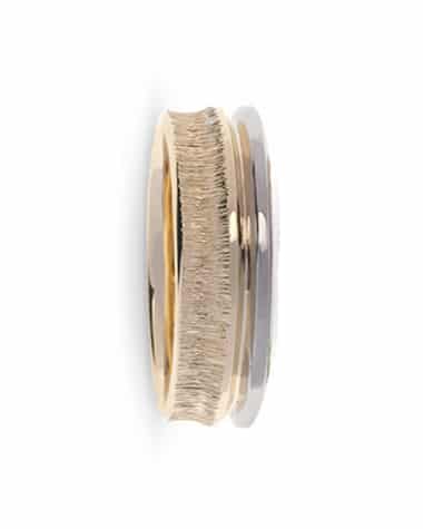 Salerno Forlovelsesring i gult gull med hvitt gull, Herre