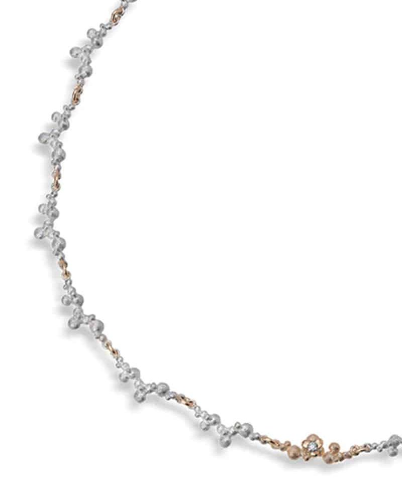 Alternative view of Dugg - Collie i sølv med gull og diamanter