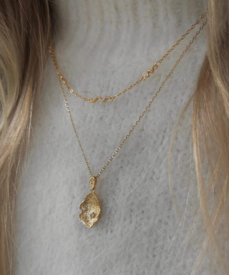 Alternative view of Shesha Necklace - Gold plated