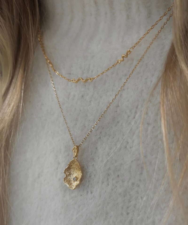 Alternative view of Shesha Necklace - Gold Plated