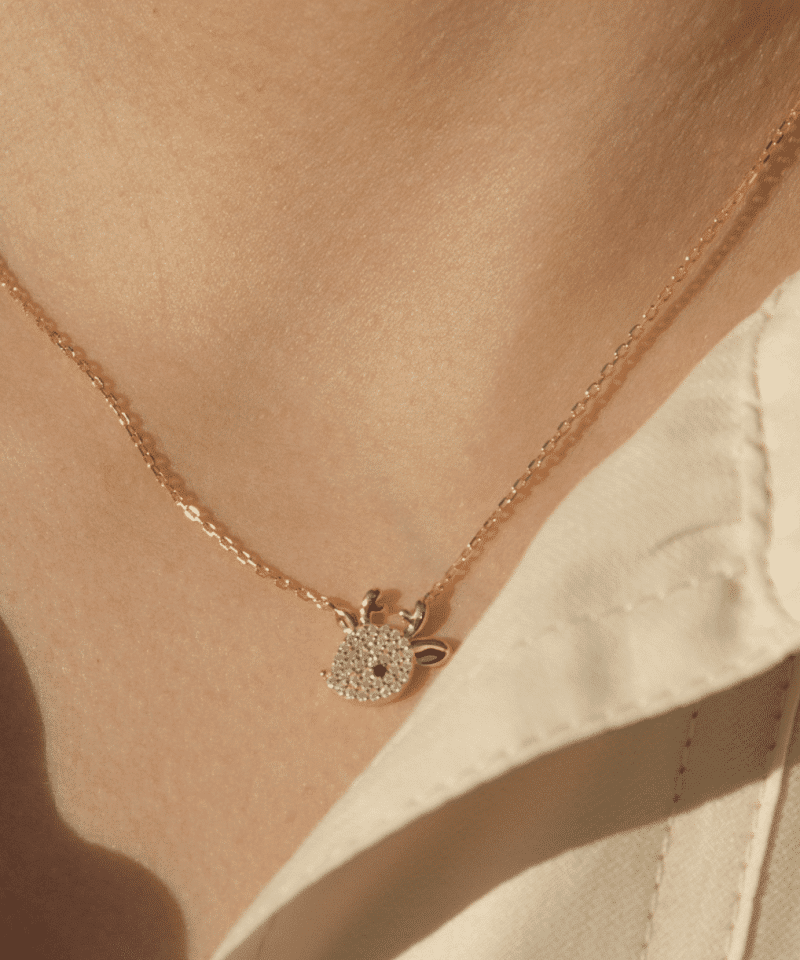 Alternative view of Halssmykke, forgylt sølv Reinsdyr